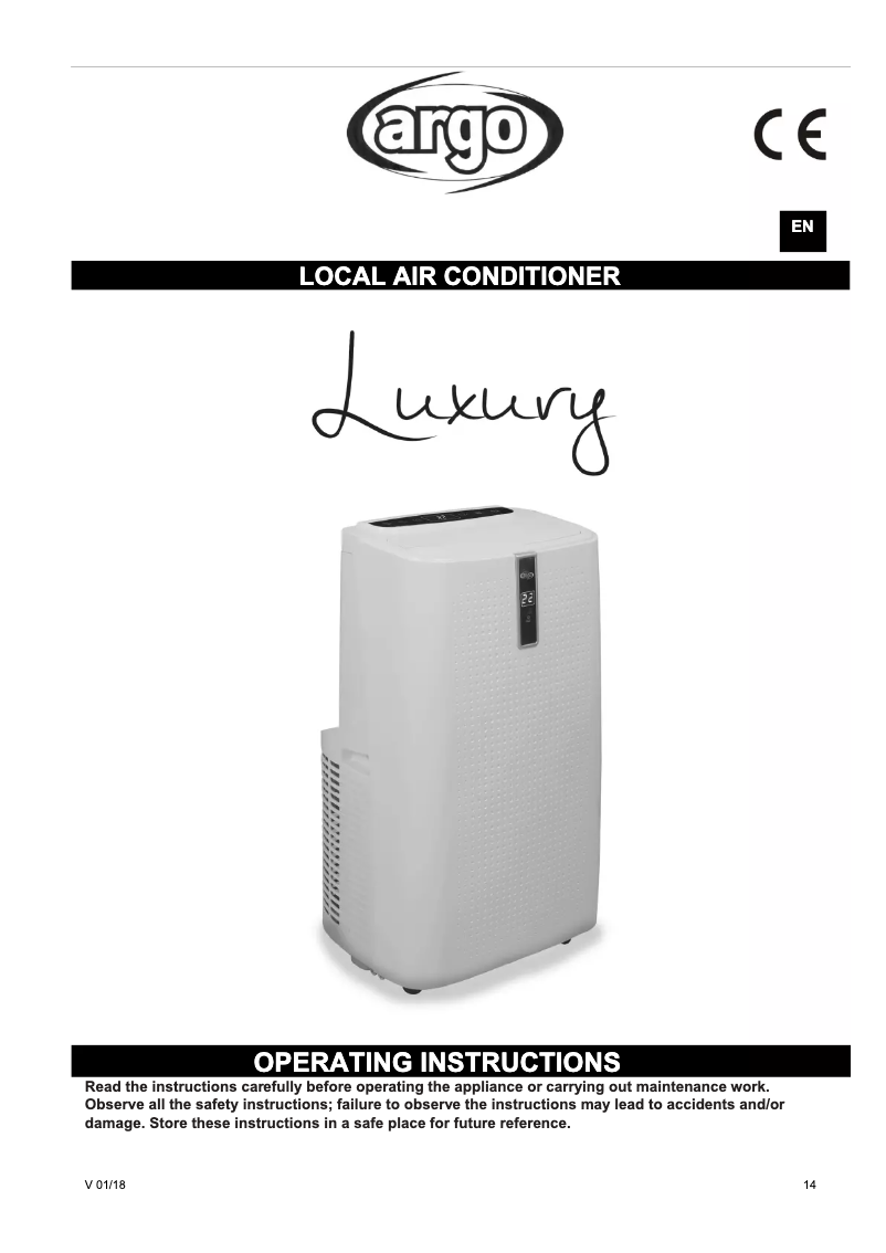 Image de la première page du manuel de l'appareil Luxury