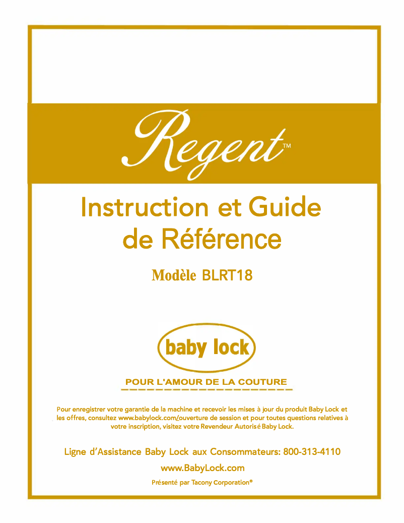 Image de la première page du manuel de l'appareil Regent