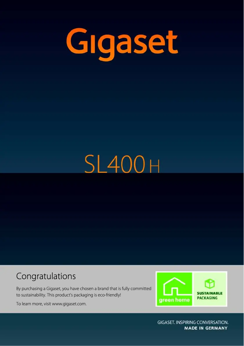 Page n°1 - Manuel utilisateur Gigaset SL400H