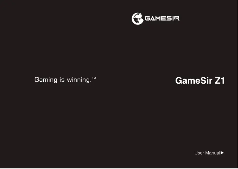 Page 1 de la notice Manuel utilisateur Gamesir Z1