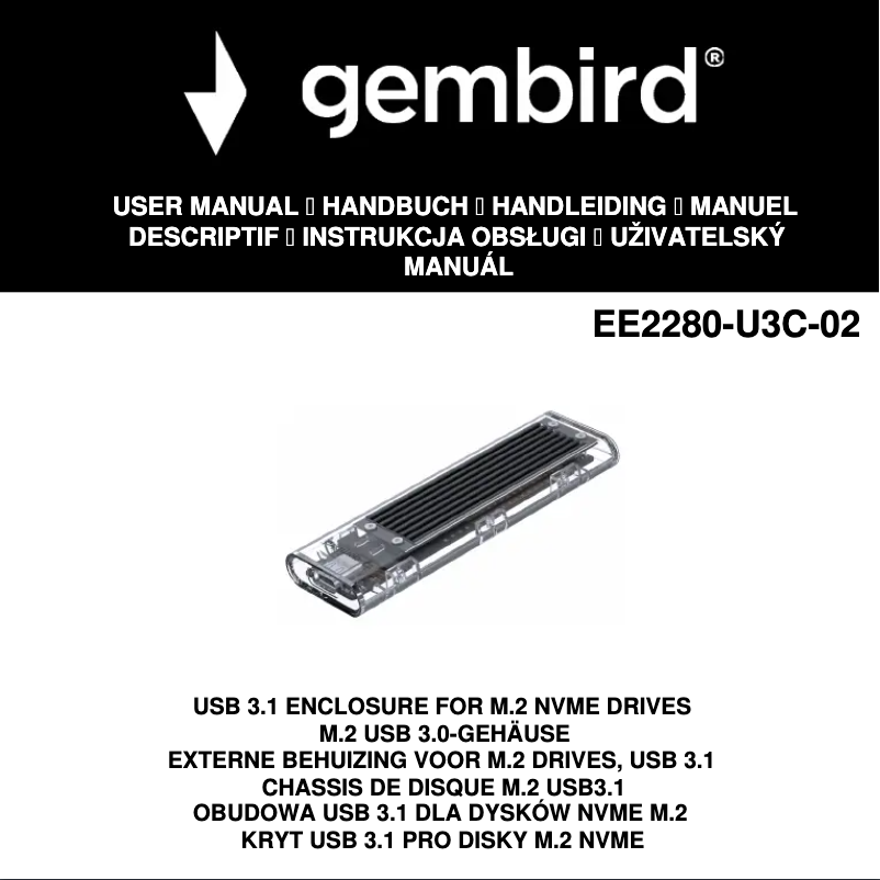 Página 1 del manual Manual de usuario Gembird EE2280-U3C-02