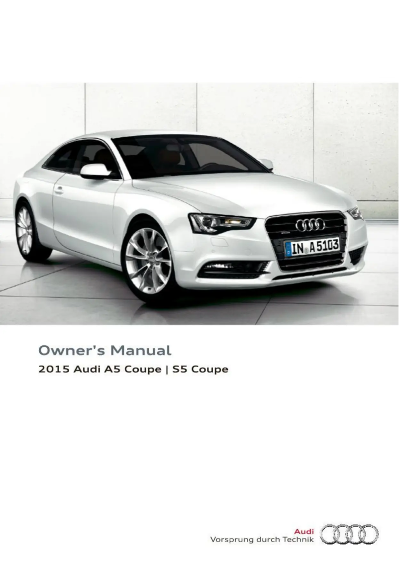 Page 1 de la notice Manuel utilisateur Audi A5 (2017)