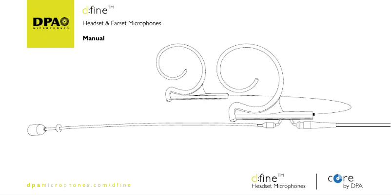 Página 1 del manual Manual de usuario DPA d:fine CORE 4188