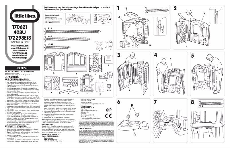 Página 1 del manual Manual de usuario Little Tikes Picnic on the Patio 403U
