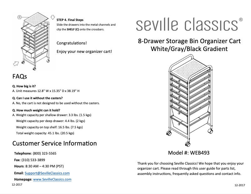Image de la première page du manuel de l'appareil WEB493