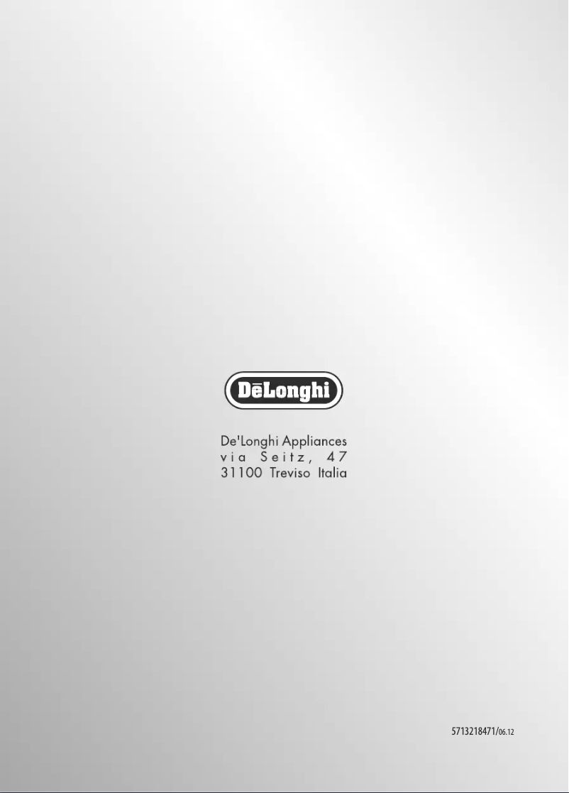 Page n°1 - Manuel utilisateur DeLonghi Magnifica S Plus ECAM 22.320.B