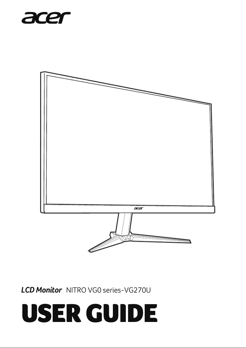 Imagen de la primera página del manual del dispositivo NITRO VG0 VG270U