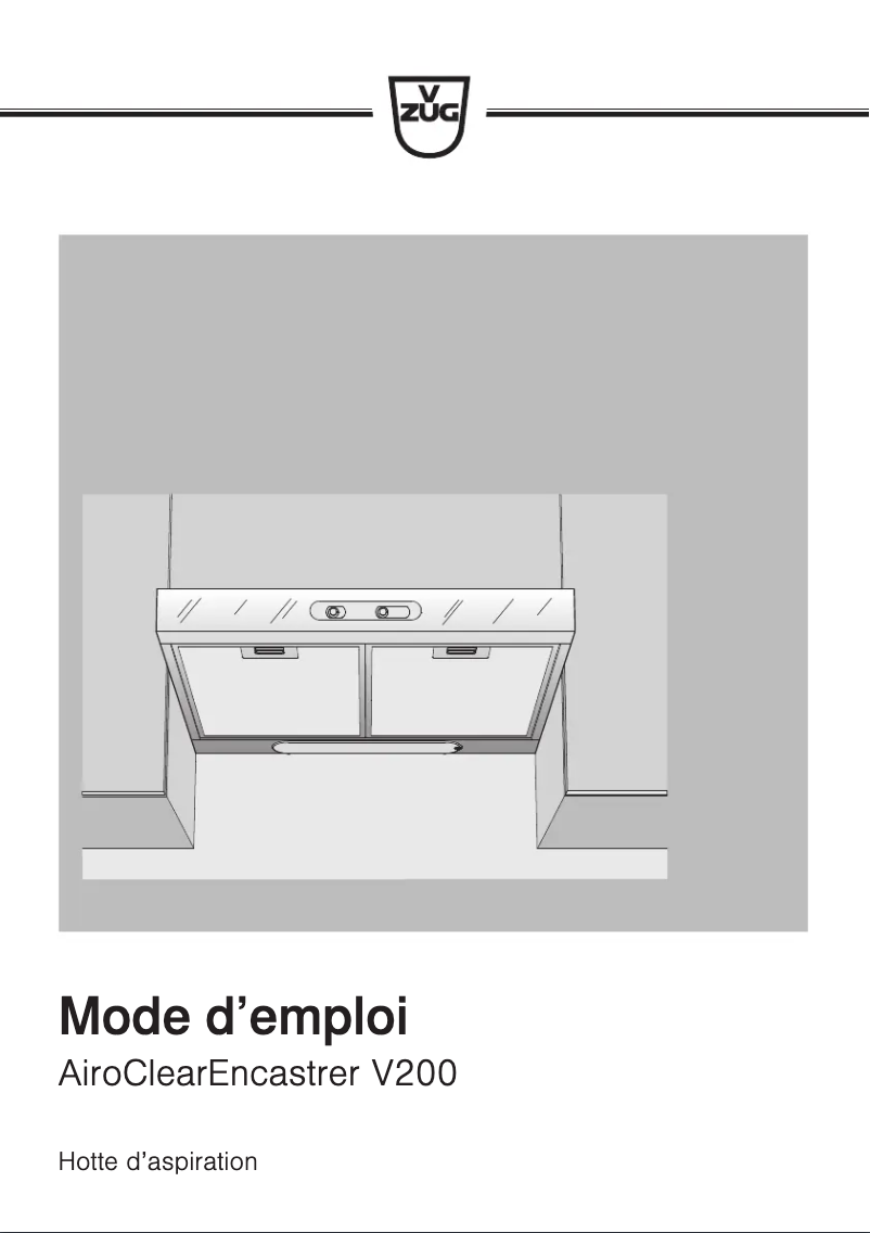 Image de la première page du manuel de l'appareil AiroClearIncasso V200