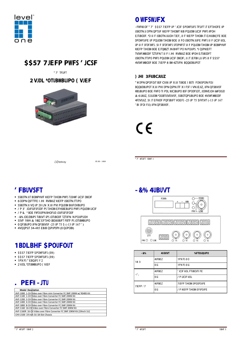 Image de la première page du manuel de l'appareil AVF-1400