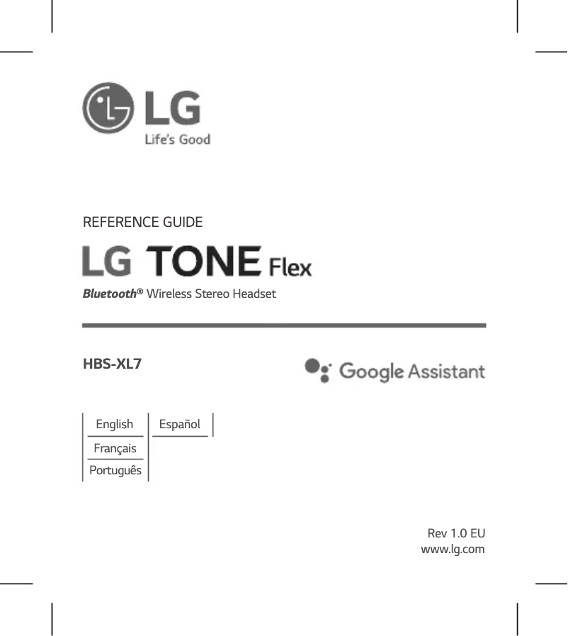 Page 1 de la notice Manuel utilisateur LG Tone Flex XL7