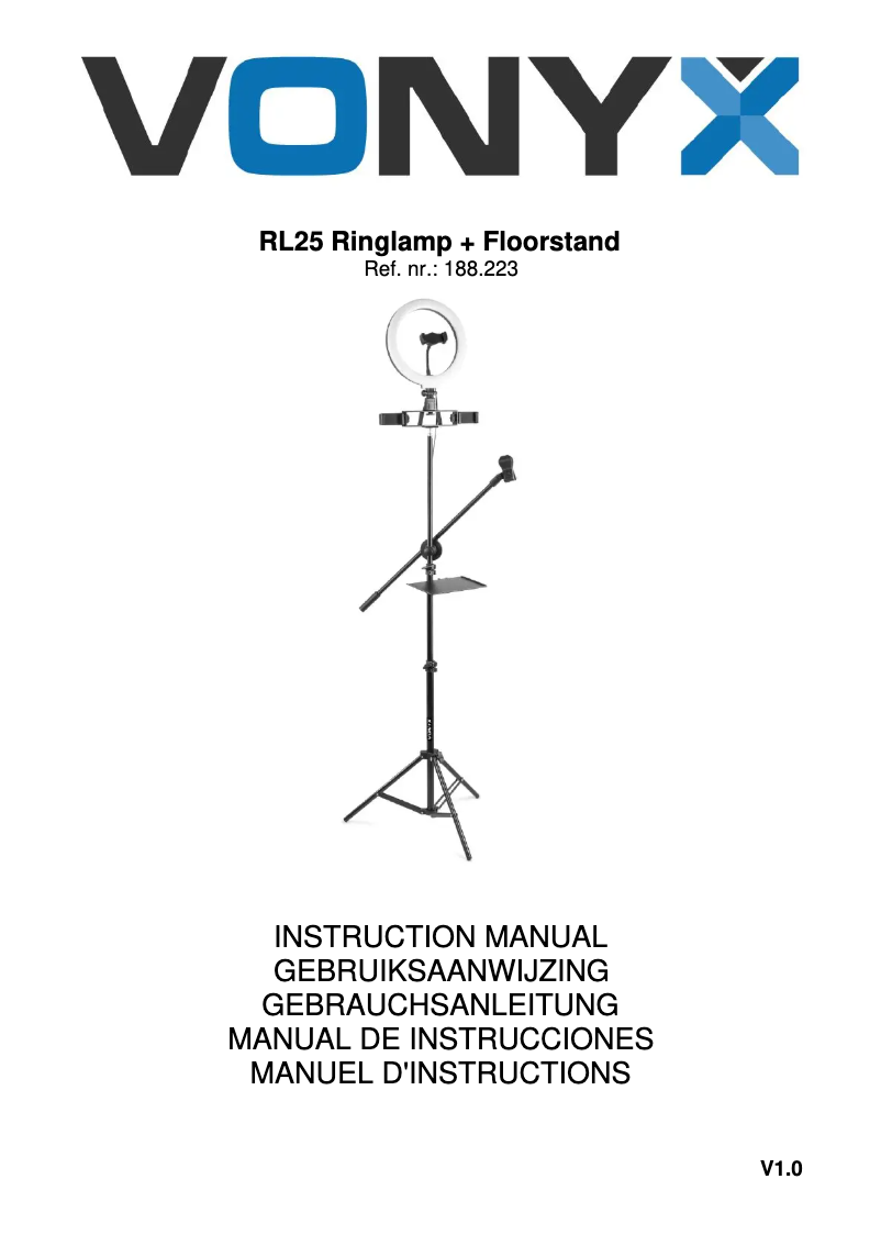 Page 1 de la notice Manuel utilisateur Vonyx RL25