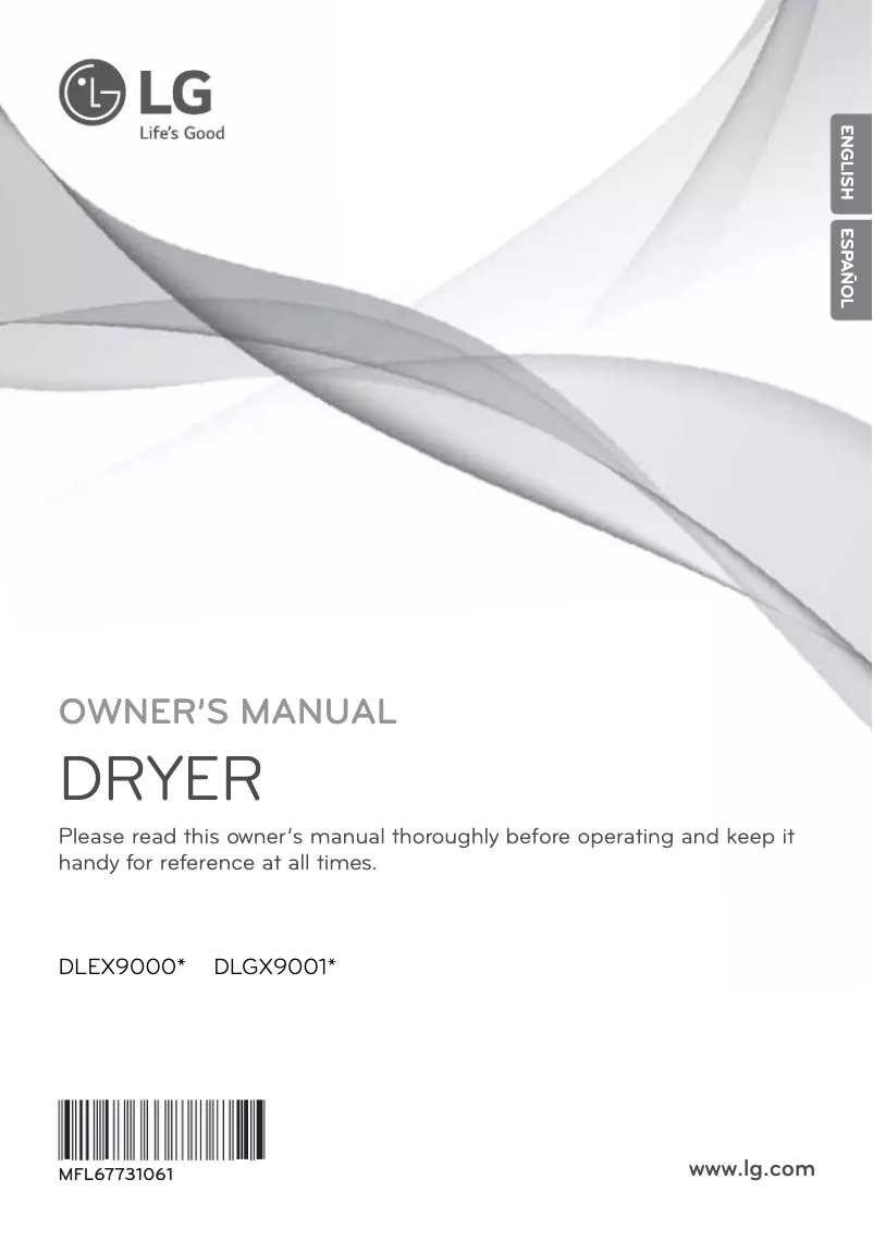 Page n°1 - Manuel utilisateur LG DLEX9000W