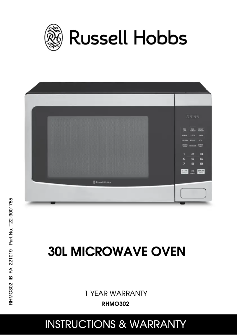 Page n°1 - Manuel utilisateur Russell Hobbs RHMO302