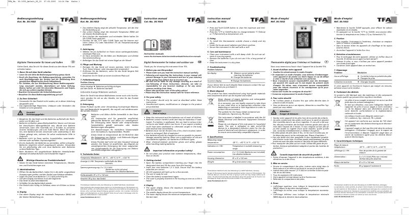 Página 1 del manual Manual de usuario TFA 30.1053