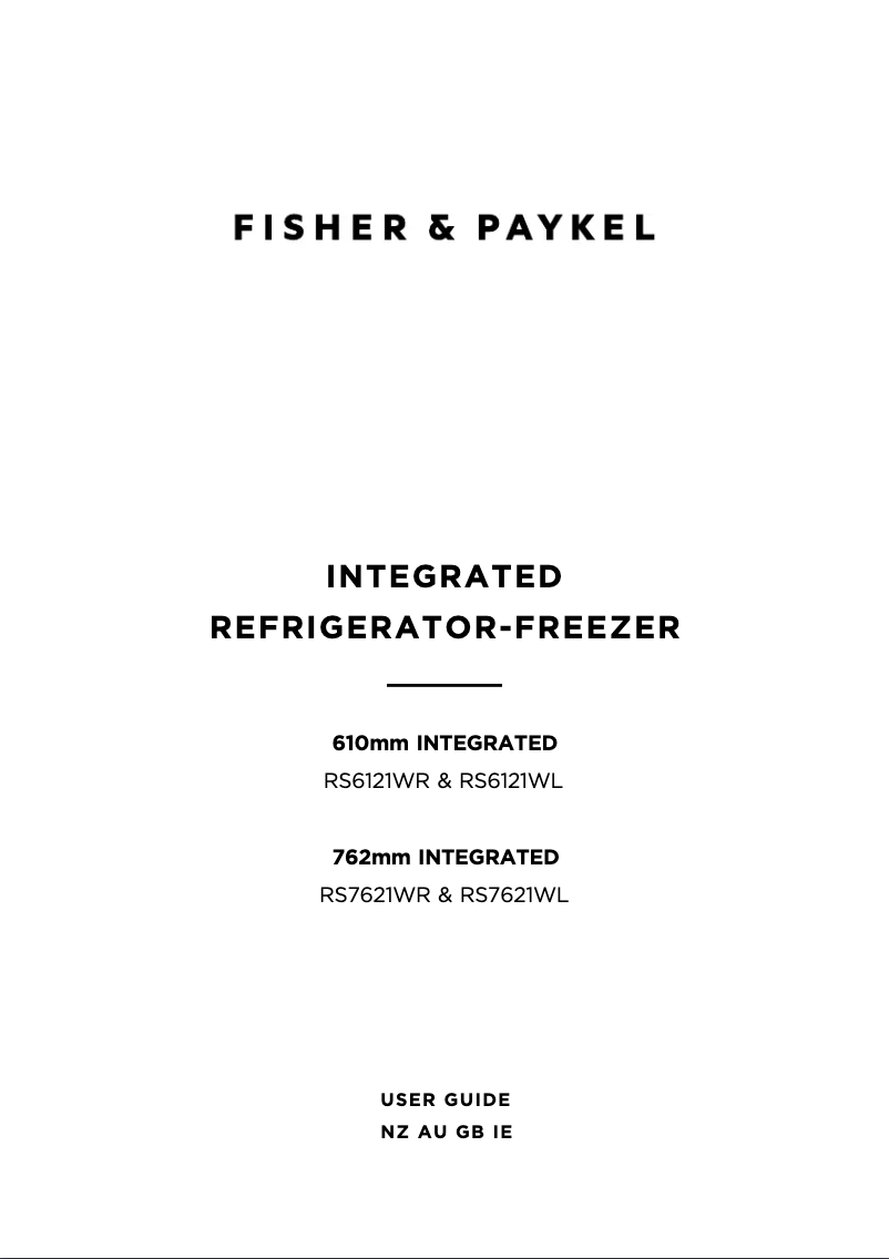 Image de la première page du manuel de l'appareil RS6121W