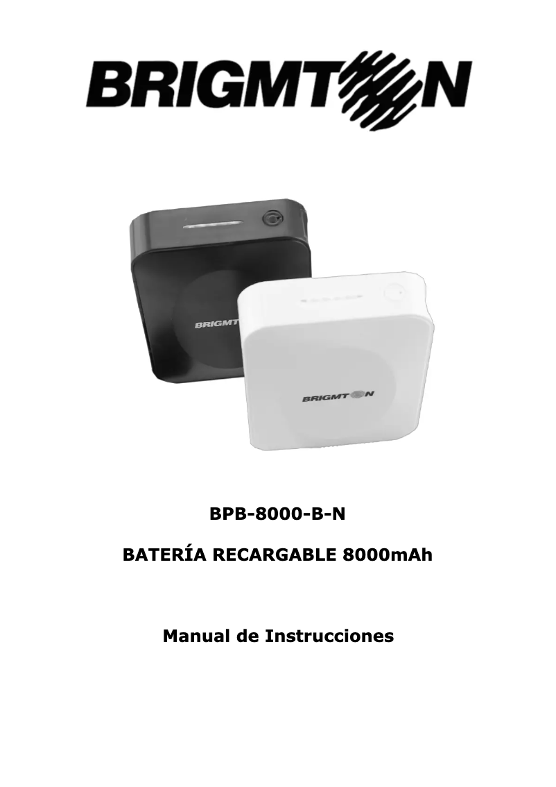 Página 1 del manual Manual de usuario Brigmton BPB-8000-N