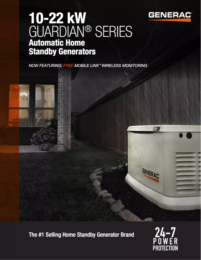 Page n°1 - Brochure Generac Guardian 10KW H