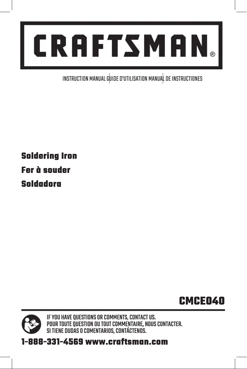 Image de la première page du manuel de l'appareil CMCE040