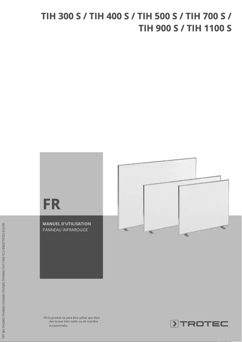 Page n°1 - Manuel utilisateur Trotec TIH 700 S