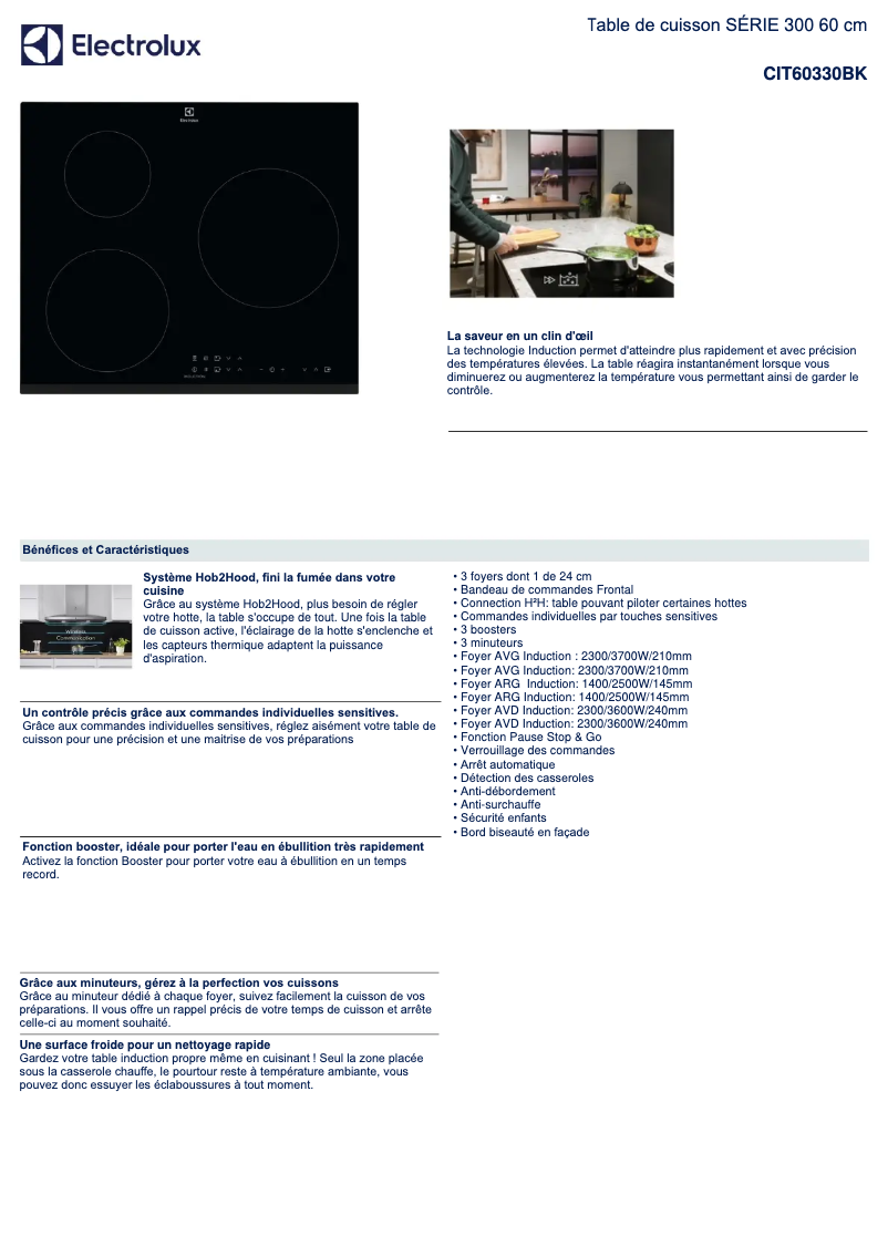 Image de la première page du manuel de l'appareil CIT60330BK