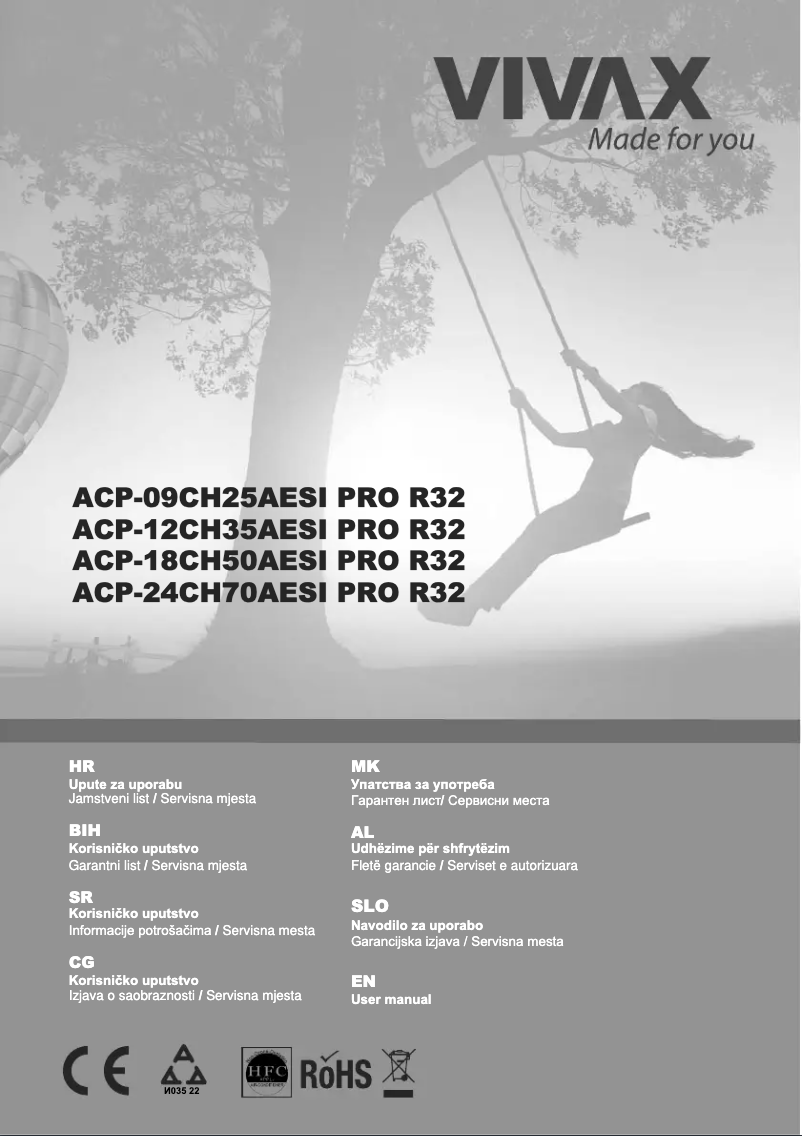 Page n°1 - Manuel utilisateur Vivax ACP-18CH50AESI