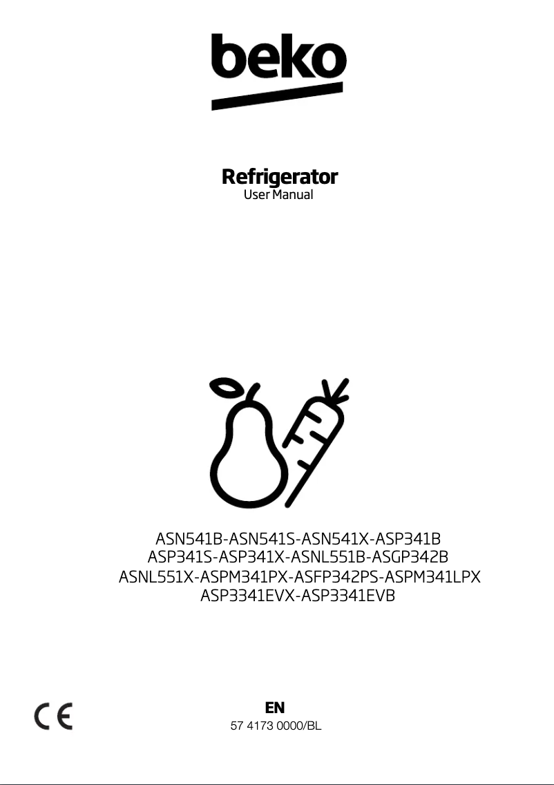 Page 1 de la notice Manuel utilisateur Beko ASP3341EVB