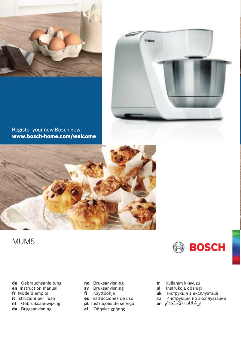Page 1 de la notice Manuel utilisateur Bosch MUM54240