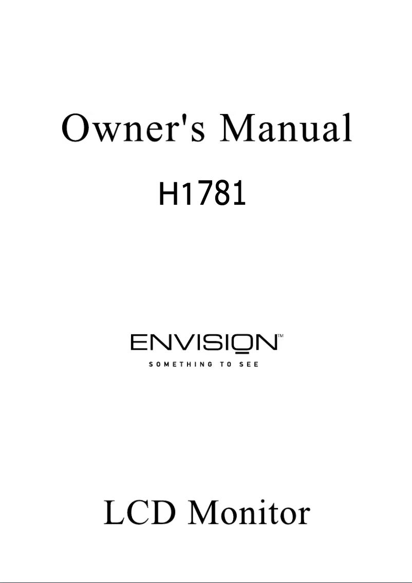 Page n°1 - Manuel utilisateur AOC H178