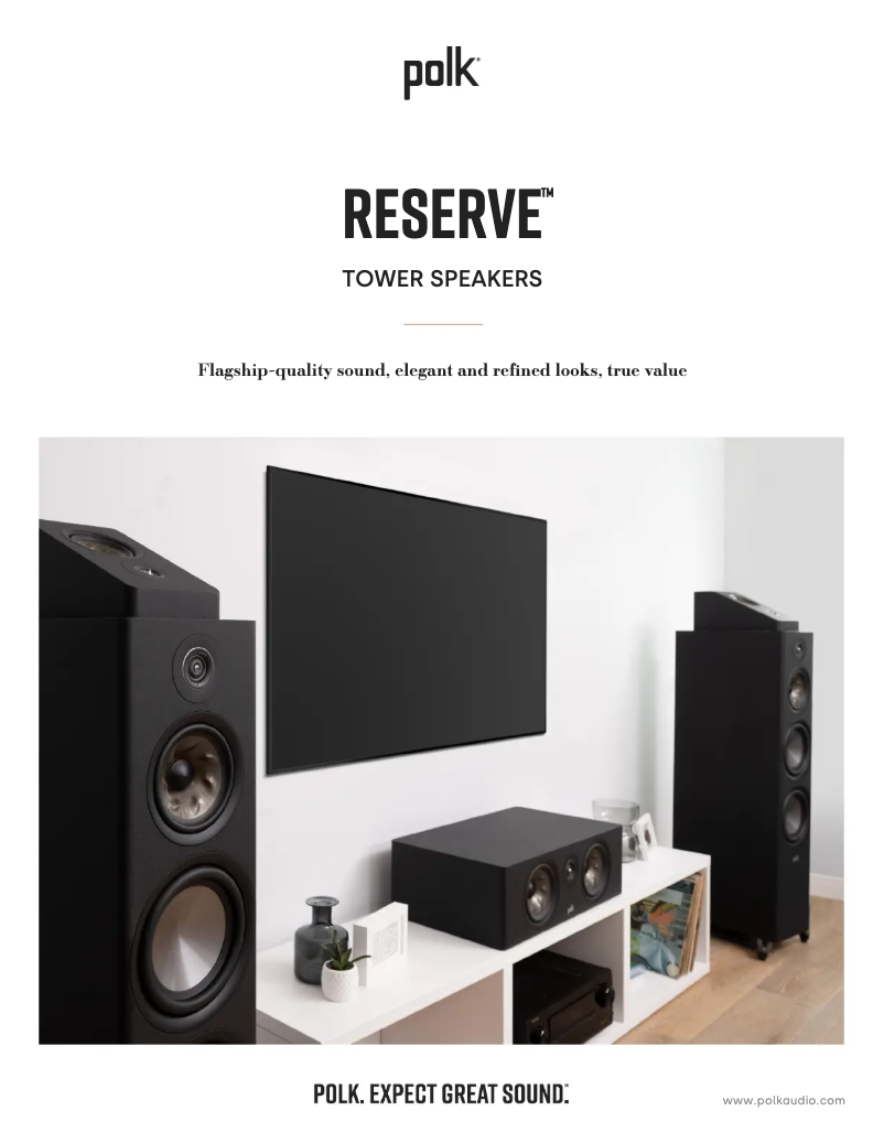 Page 1 de la notice Fiche technique Polk Reserve R700