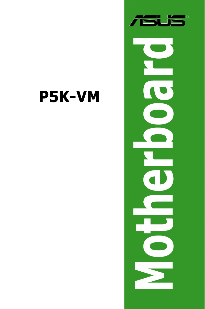 Page 1 de la notice Manuel utilisateur Asus P5K-VM