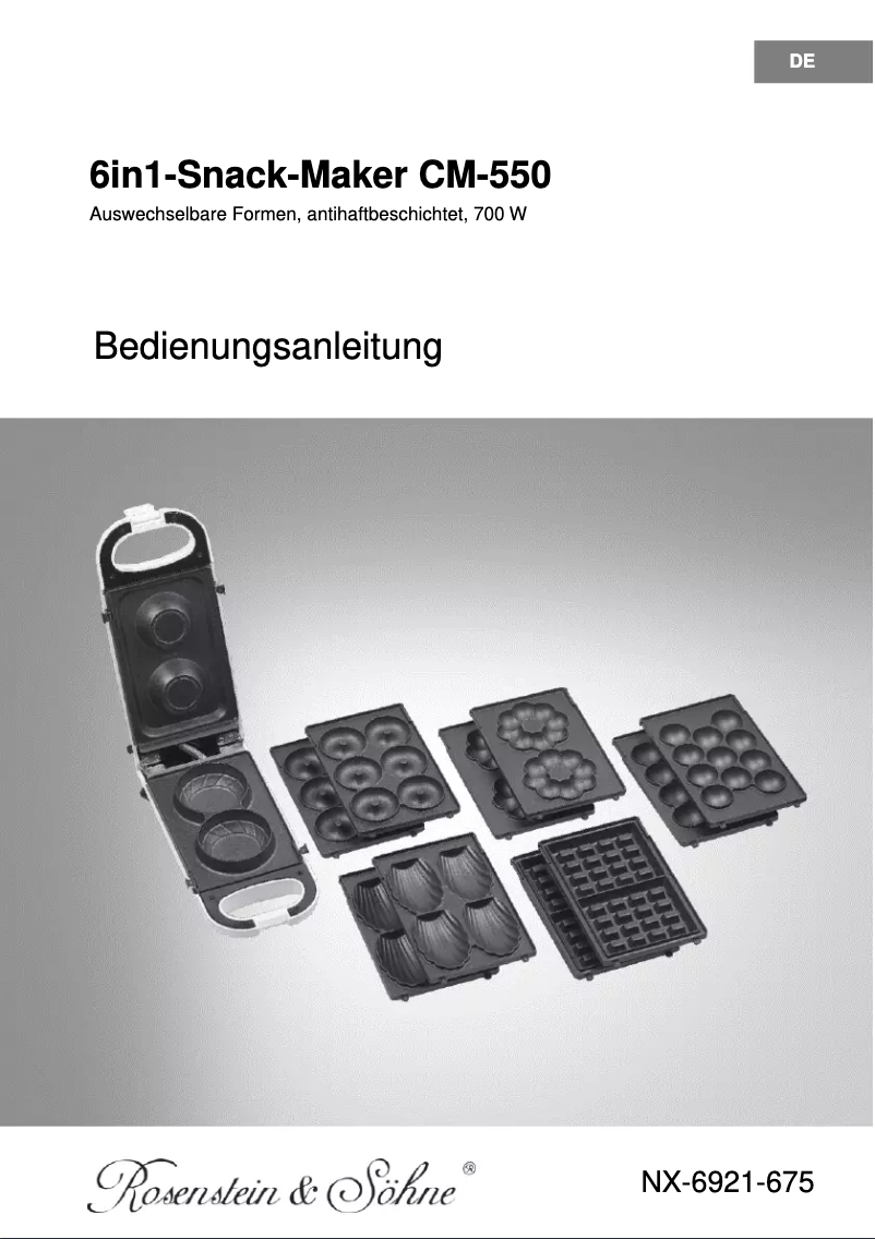 Page n°1 - Manuel utilisateur Rosenstein & Söhne NX-6921-919