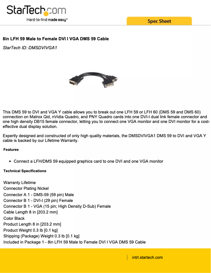 Image de la première page du manuel de l'appareil DMSDVIVGA1