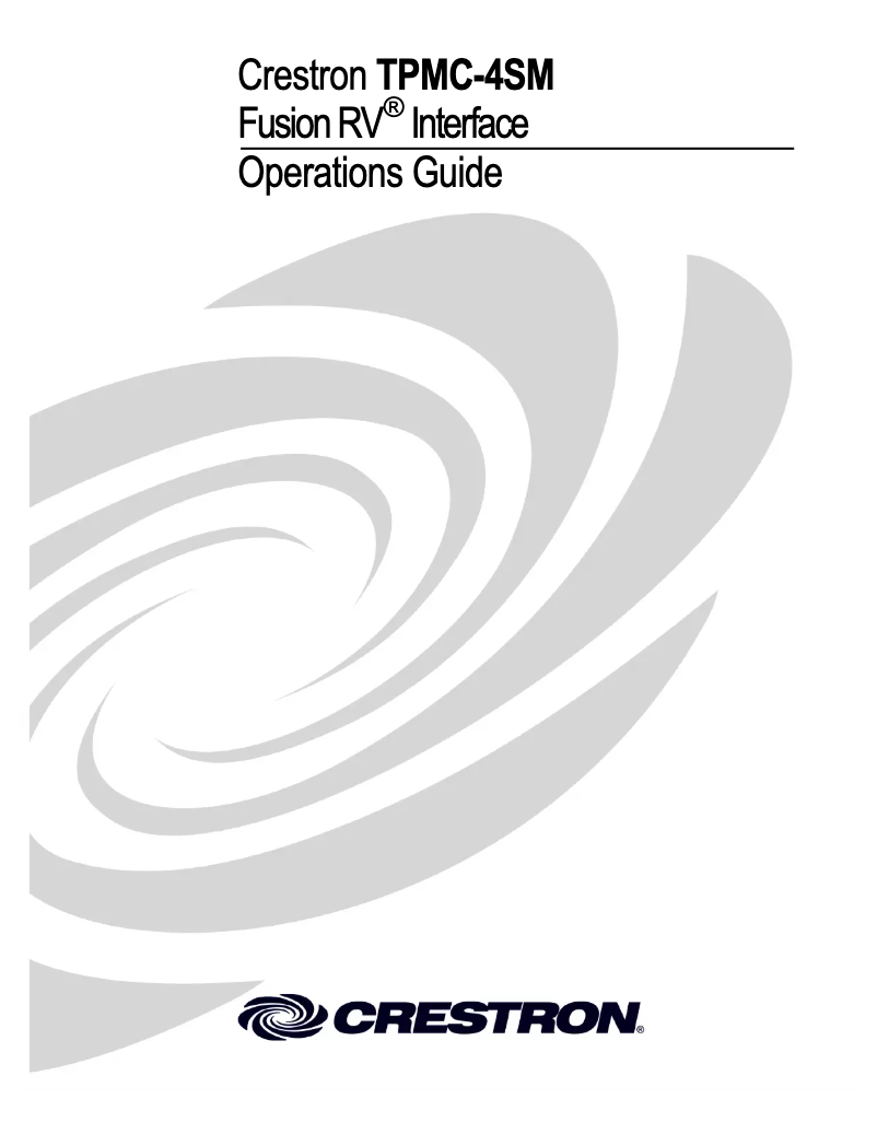 Page 1 de la notice Manuel utilisateur Crestron TPMC-4SM-B-S