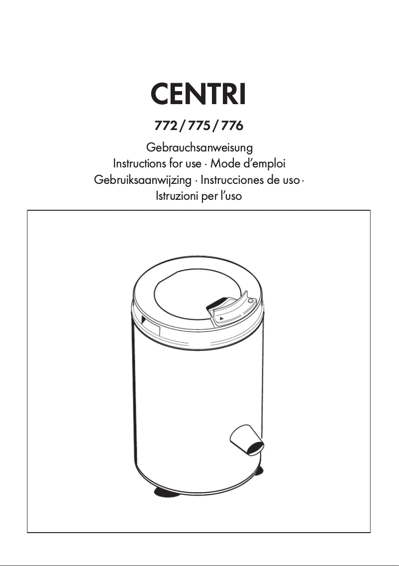 Page n°1 - Manuel utilisateur Thomas Centri 772