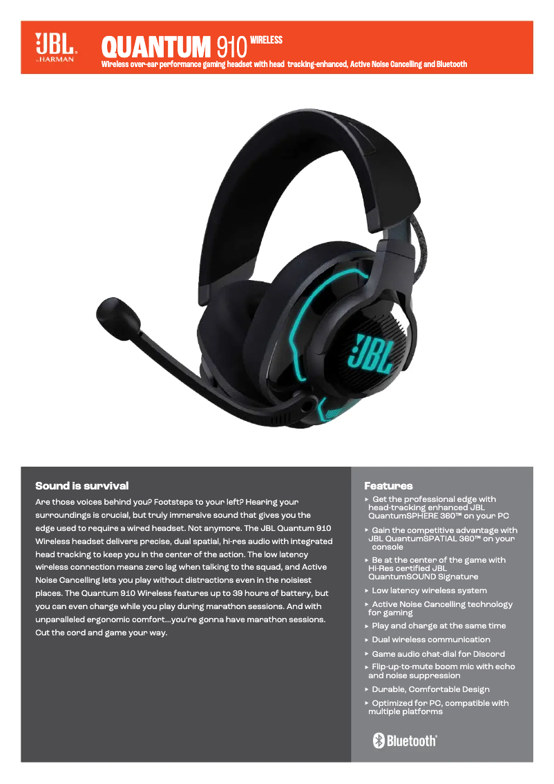 Image de la première page du manuel de l'appareil Quantum 910 Wireless