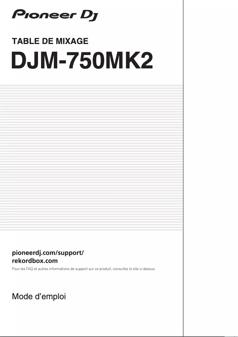 Imagen de la primera página del manual del dispositivo DJM-750MK2