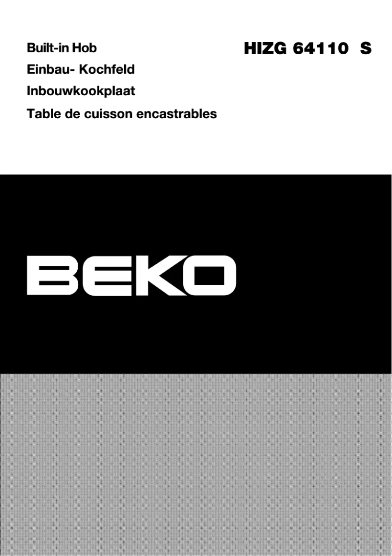 Page n°1 - Manuel utilisateur Beko HIZG 64110S