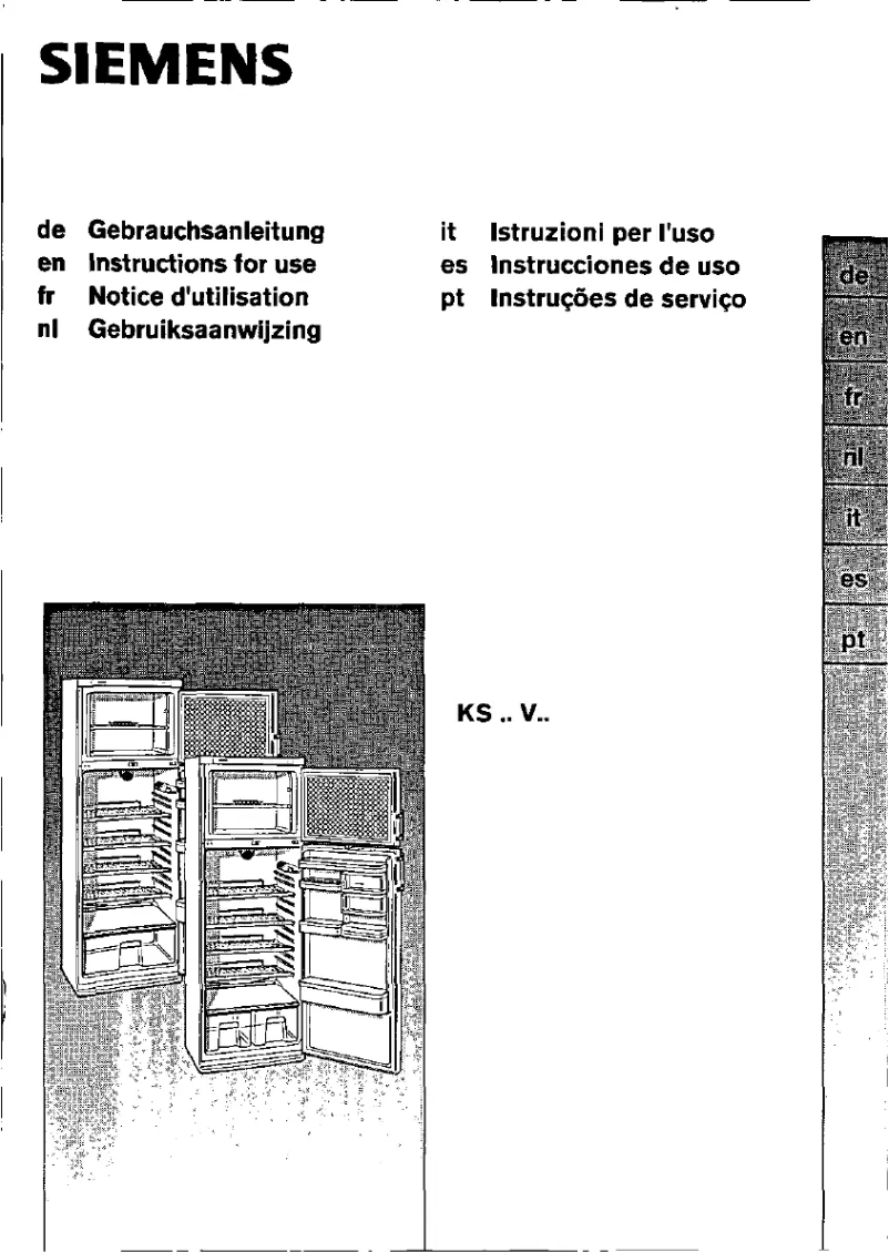 Page n°1 - Manuel utilisateur Siemens KS39V692FF