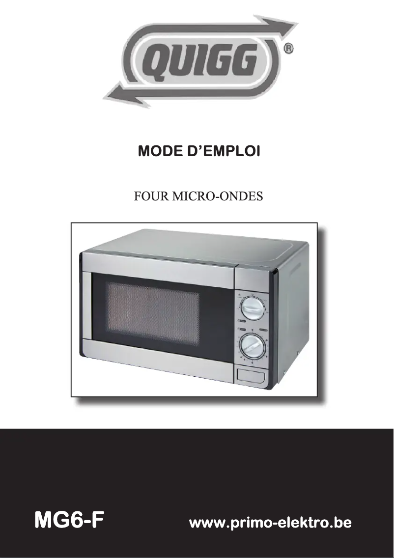 Image de la première page du manuel de l'appareil MG6