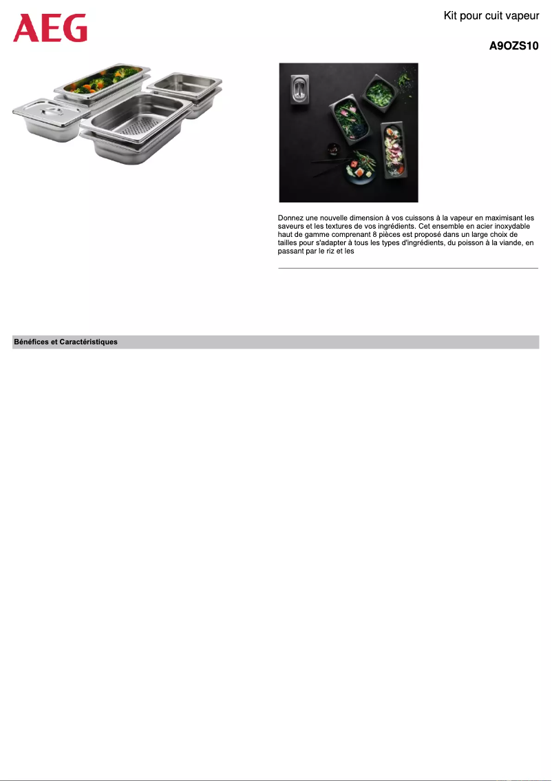 Image de la première page du manuel de l'appareil A9OZS10
