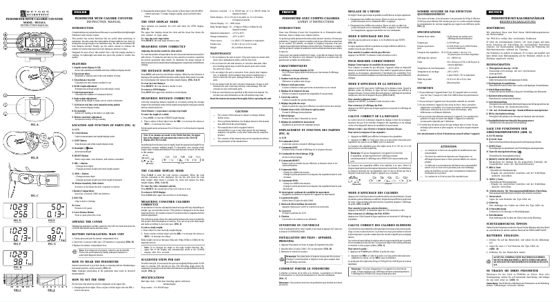 Page n°1 - Manuel utilisateur Oregon Scientific PE316CA