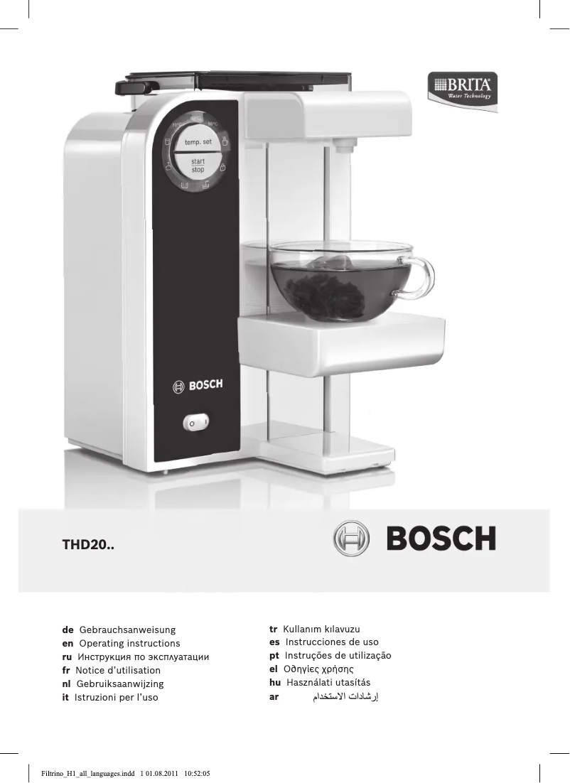 Page 1 de la notice Manuel utilisateur Bosch THD2021
