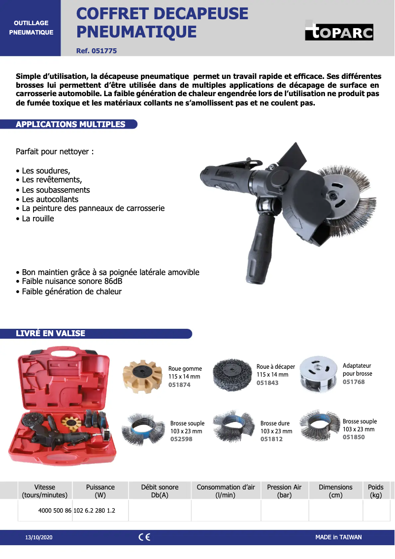 Page n°1 - Fiche technique GYS 051775