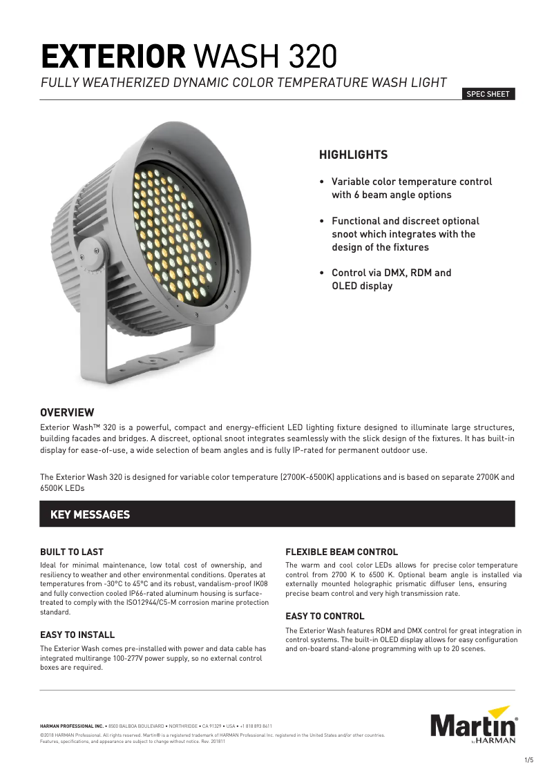 Image de la première page du manuel de l'appareil Exterior Wash 320