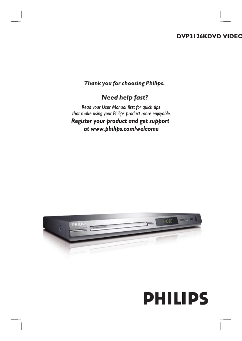 Página 1 del manual Manual de usuario Philips DVP3126K