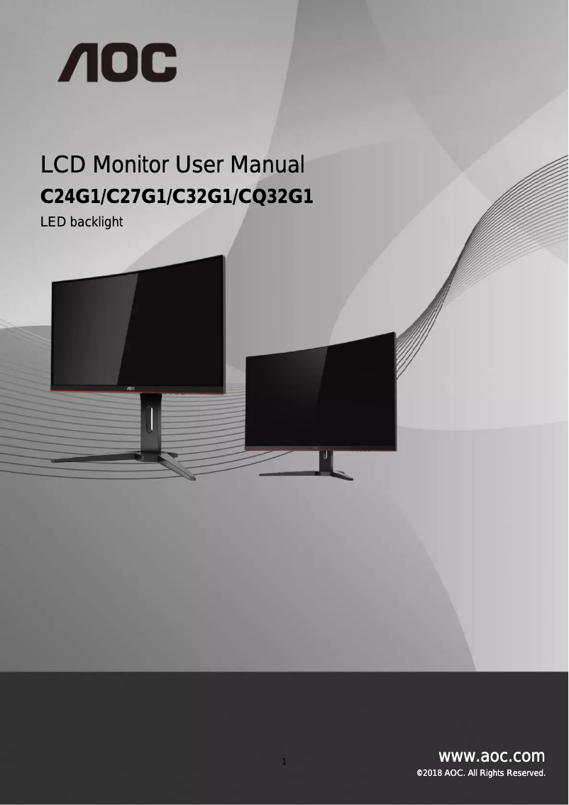 Page 1 de la notice Manuel utilisateur AOC Gaming CQ32G1