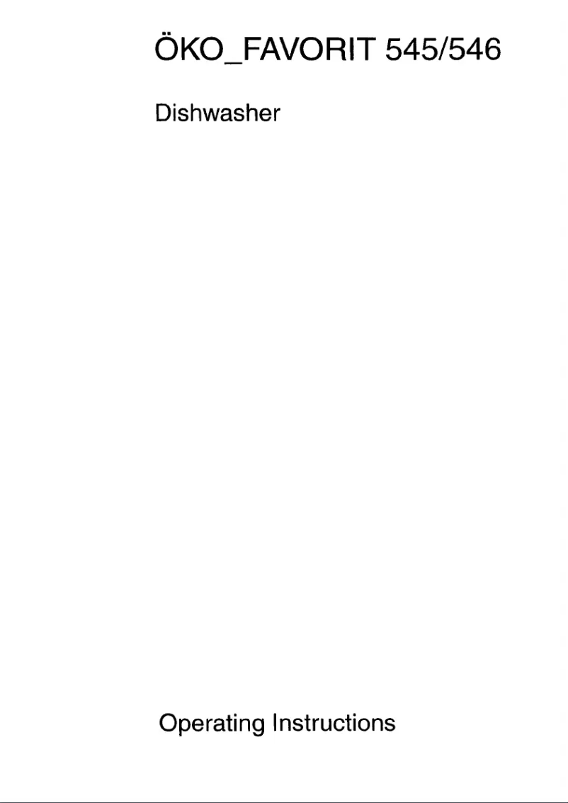 Image de la première page du manuel de l'appareil Favorit 545 W