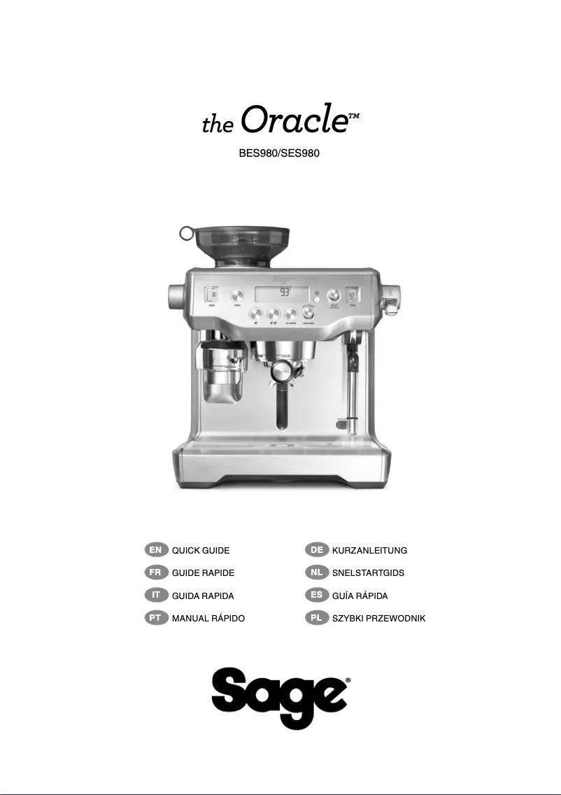 Page n°1 - Manuel utilisateur Sage the Oracle SES980