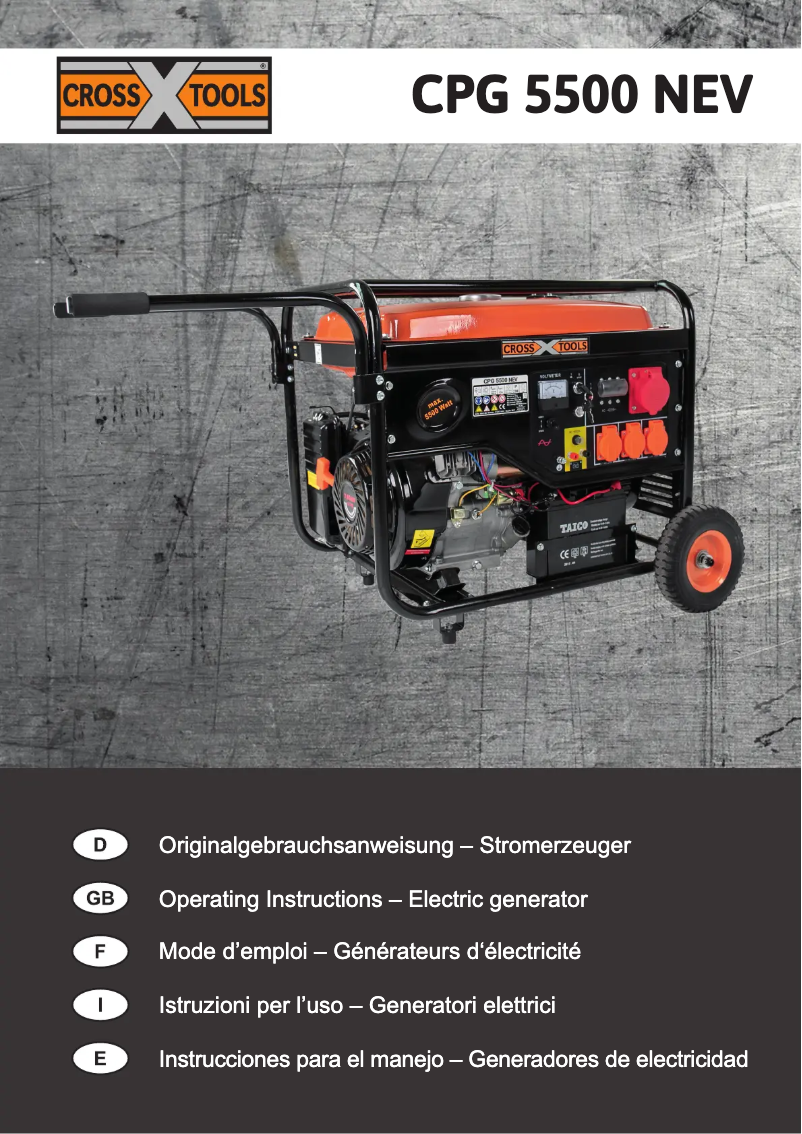 Image de la première page du manuel de l'appareil CPG 5500 NEV