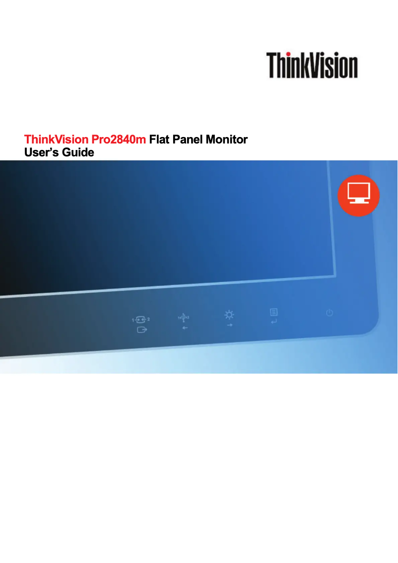 Página 1 del manual Manual de usuario Lenovo ThinkVision Pro2840